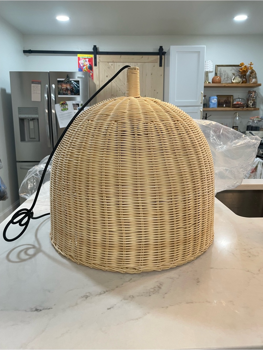 Woven Rattan Pendant Lamp Shade - Natural